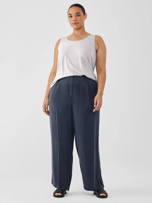 Sandwashed Twill Wide Trouser Pant