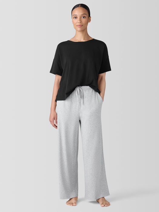 M&eacute;lange Organic Cotton Interlock Wide-Leg Sleep Pant