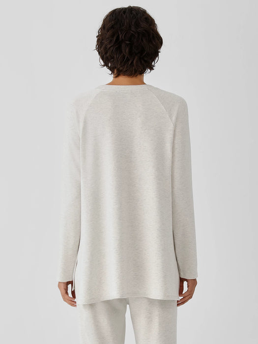Cozy Brushed Terry Hug Raglan-Sleeve Top