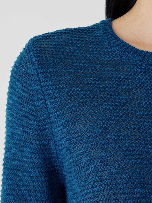 Organic Linen Cotton Slub Crew Neck Top