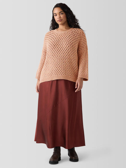 Stretch Silk Charmeuse Bias Skirt