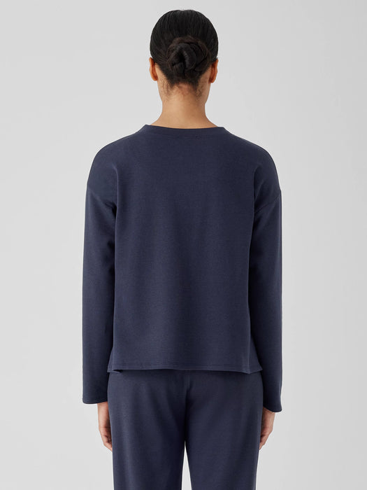Cozy Brushed Terry Hug Crew Neck Top