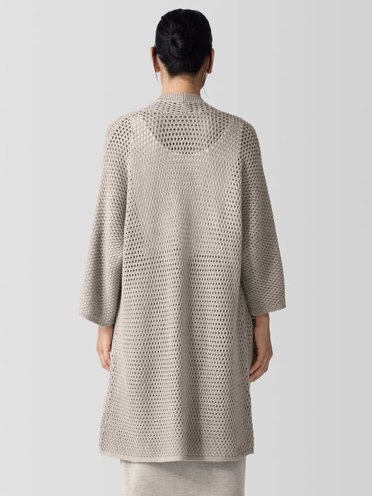 Merino High Collar Cardigan in Regenerative Wool