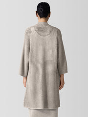 Merino High Collar Cardigan in Regenerative Wool