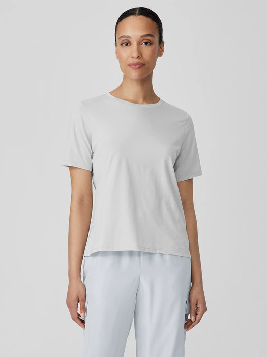 Organic Pima Cotton Jersey&nbsp;Round Neck Tee