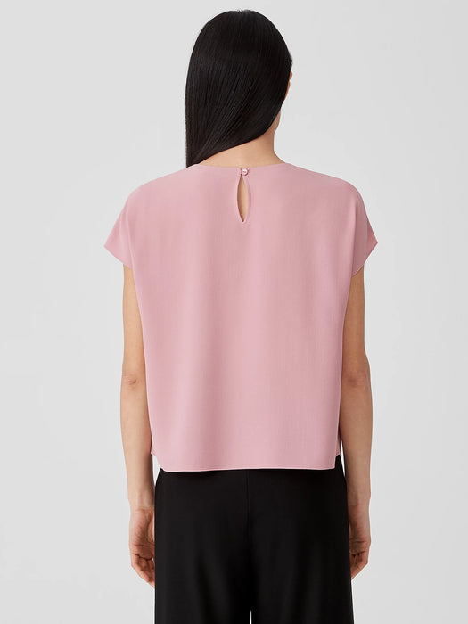 Silk Georgette Crepe Square Top