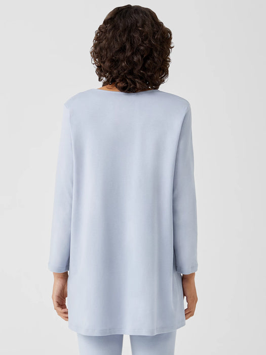 Cozy Organic Cotton Interlock U-Neck Top