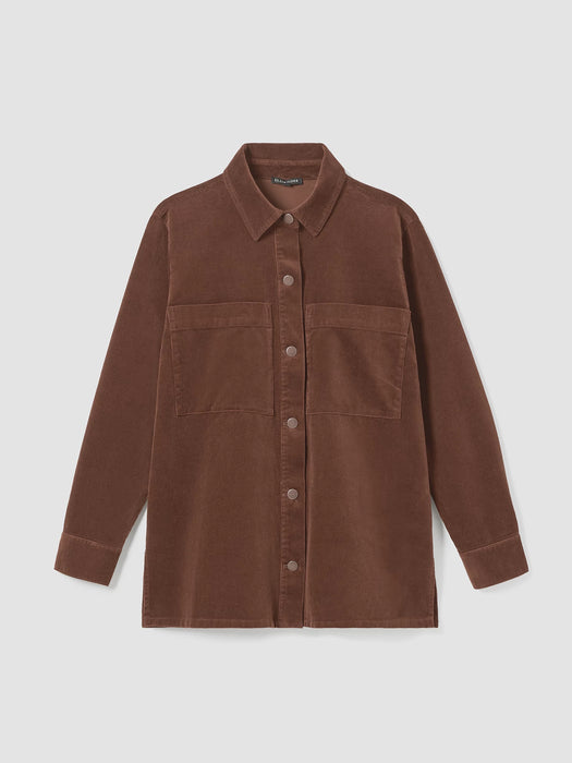 Organic Cotton Stretch Corduroy Shirt Jacket