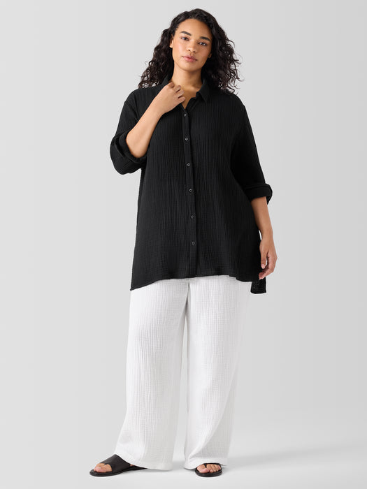 Organic Cotton Lofty Gauze Classic Collar Shirt