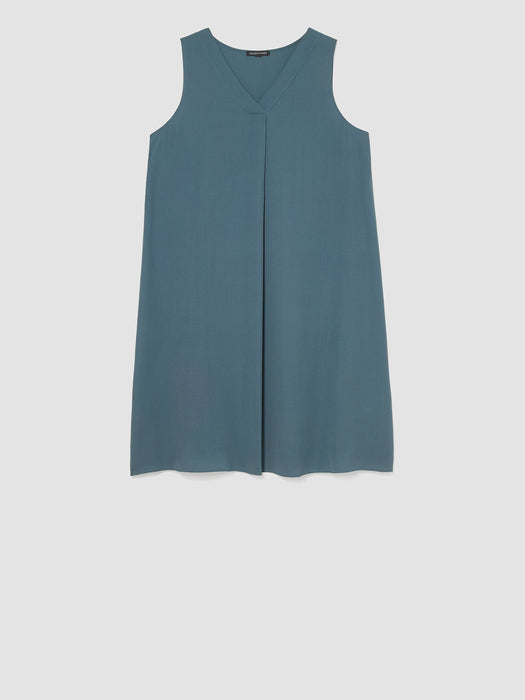 Silk Georgette Crepe Pleated Dress