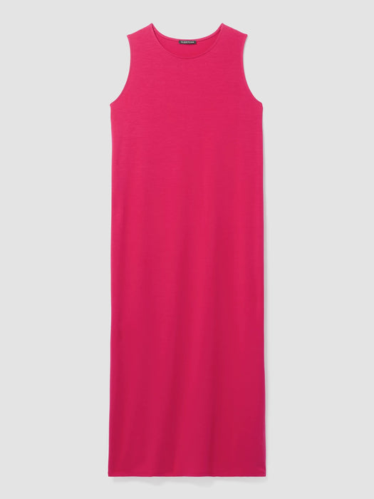 Stretch Jersey Knit Round Neck Dress