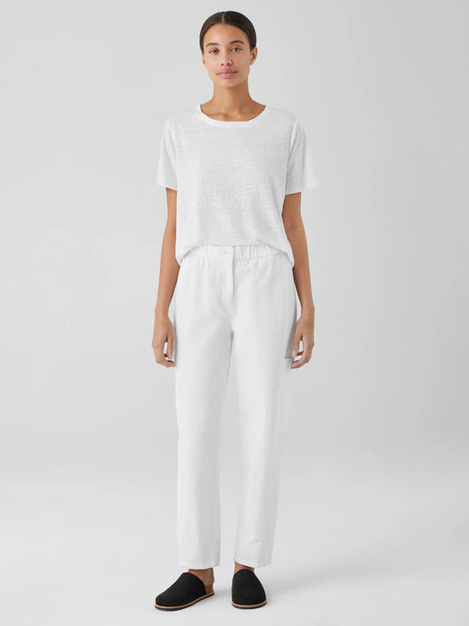 Organic Linen Jersey Crew Neck Tee