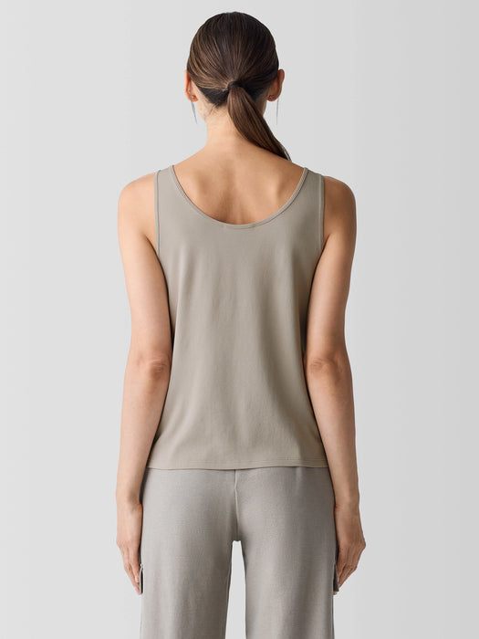 Stretch Silk Jersey&nbsp;Scoop Neck Tank