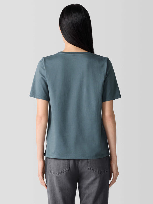Organic Pima Cotton Jersey&nbsp;Round Neck Tee