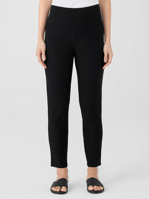 Washable Stretch Crepe High-Waisted Pant