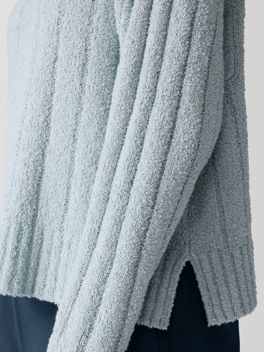 Cotton Fluff Rib Turtleneck Top