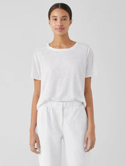 Organic Linen Jersey Crew Neck Tee