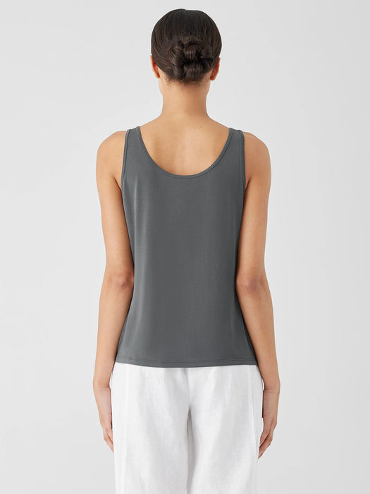 Stretch Silk Jersey&nbsp;Scoop Neck Tank