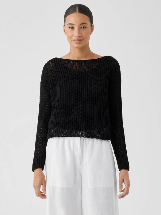 Peruvian Organic Cotton Cord Bateau Neck Top