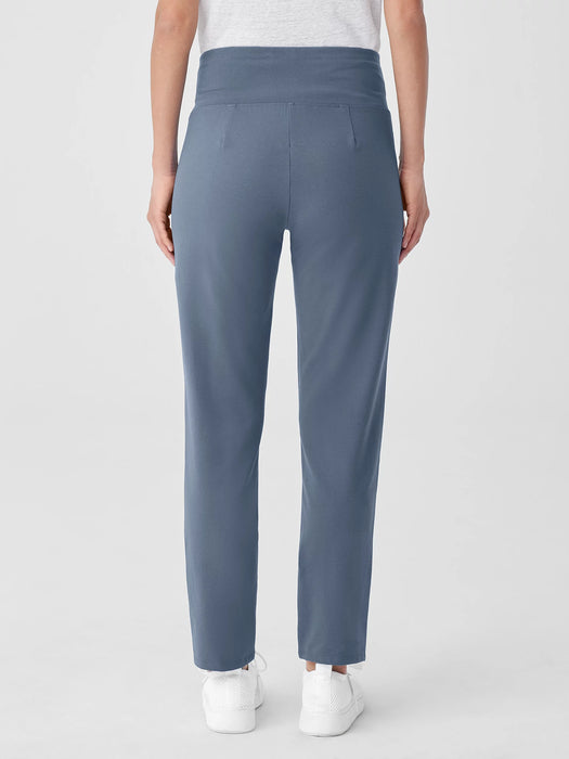 Pima Cotton Stretch Jersey High-Waisted Pant