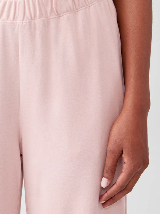 Cozy Organic Cotton Interlock Wide-Leg Pant