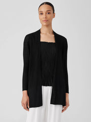 Organic Linen Cotton Airy Tuck Long Cardigan