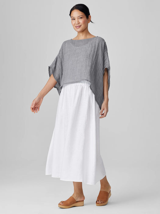 D&eacute;lav&eacute; Organic Linen Gauze Bateau Neck Poncho