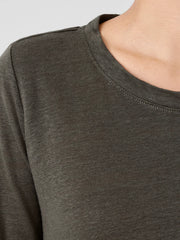 Organic Linen Jersey Crew Neck Top