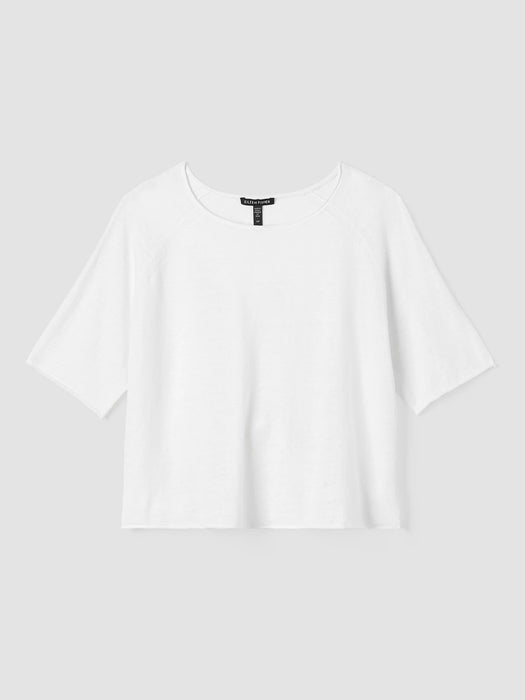 Organic Linen Cotton Jewel Neck Top