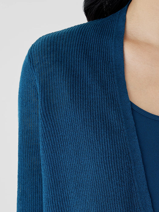 Organic Linen Cotton Airy Tuck Cropped Cardigan