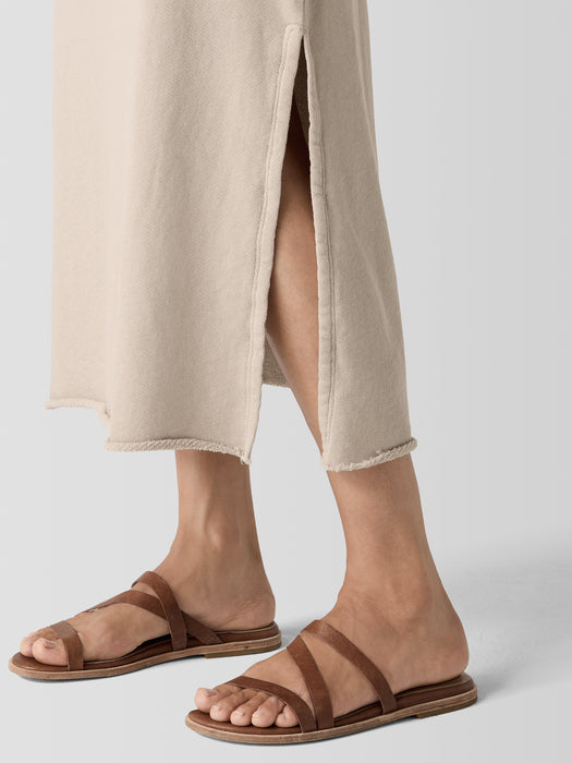 Lightweight Organic Cotton French Terry A-Line Skirt