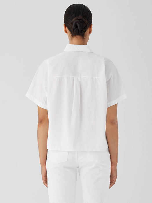 Washed Organic Cotton Poplin Short-Sleeve Shirt