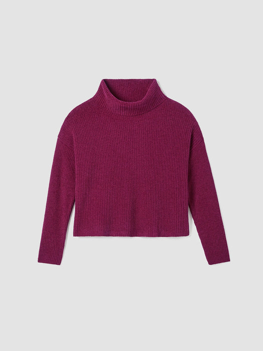 Organic Cotton Chenille Turtleneck Top