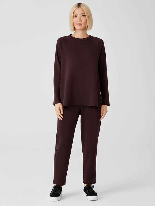 Cozy Brushed Terry Hug Raglan-Sleeve Top