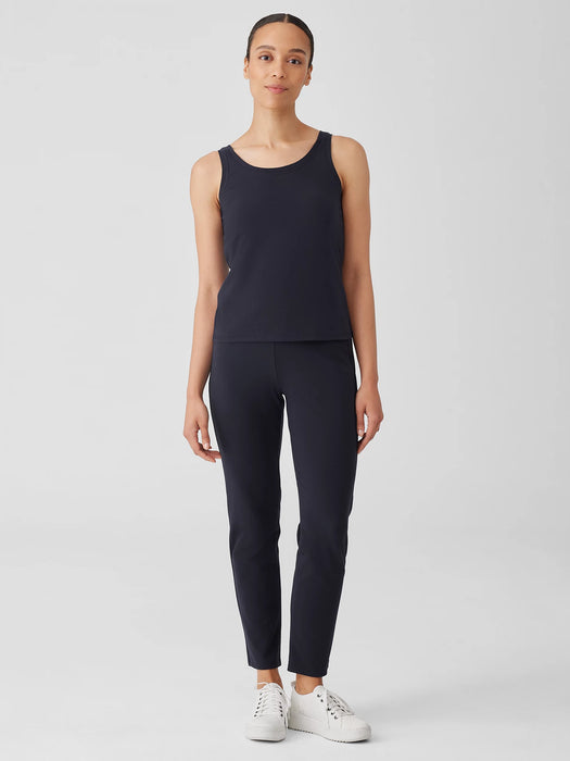 Pima Cotton Stretch Jersey High-Waisted Pant