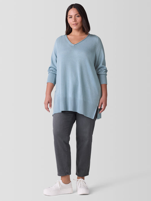 Peruvian Cotton Blend V-Neck Top