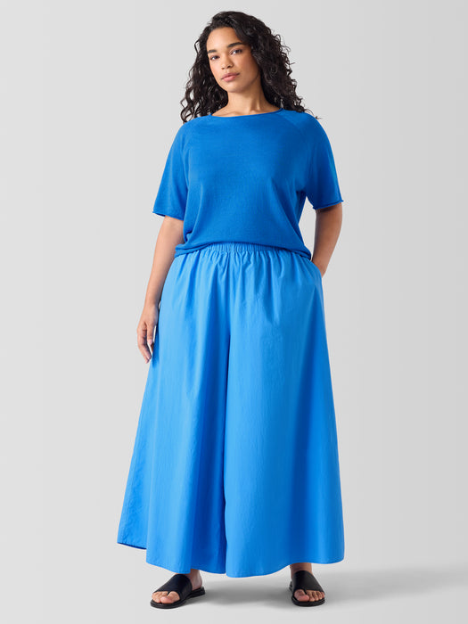 Washed Organic Cotton Poplin&nbsp;Skirt Pant