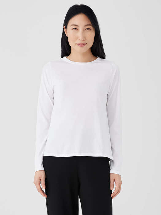 Organic Pima Cotton Jersey&nbsp;Long-Sleeve Tee