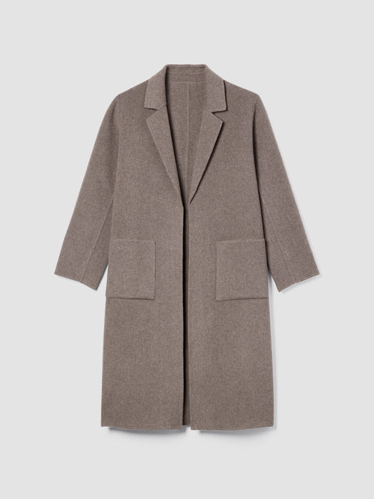 Doubleface Wool Cloud Notch Collar Coat