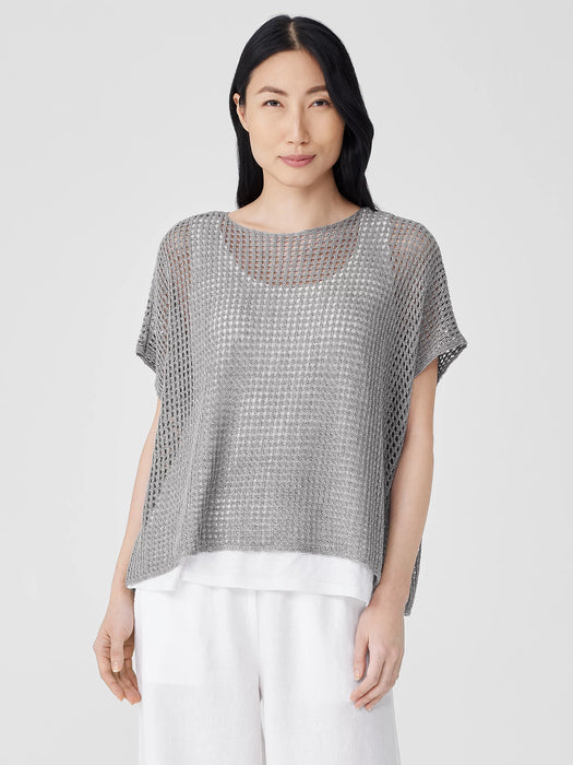 Organic Linen D&eacute;lav&eacute; Bateau Neck Top
