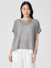 Organic Linen D&eacute;lav&eacute; Bateau Neck Top
