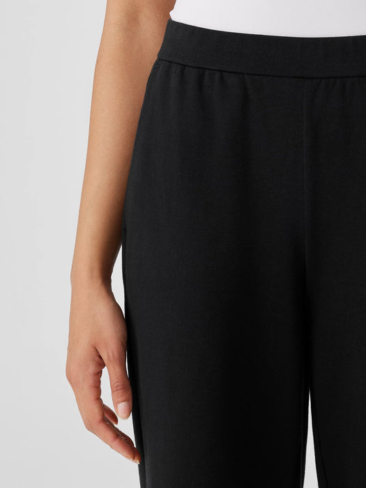 Cotton Blend Ponte Wide-Leg Pant