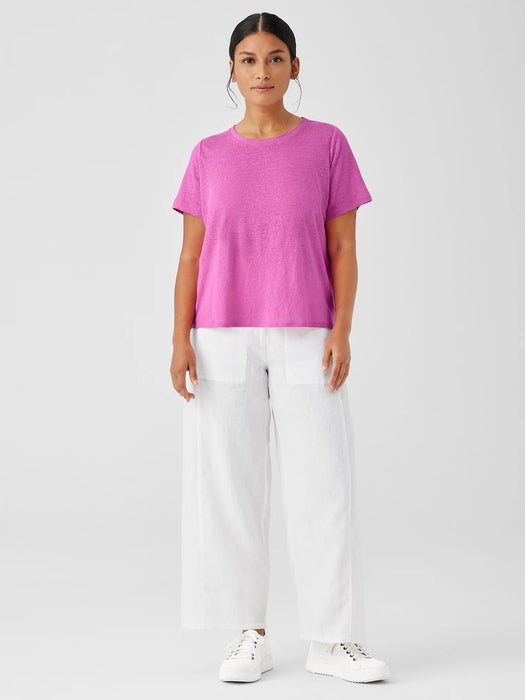 Organic Linen Jersey Crew Neck Tee