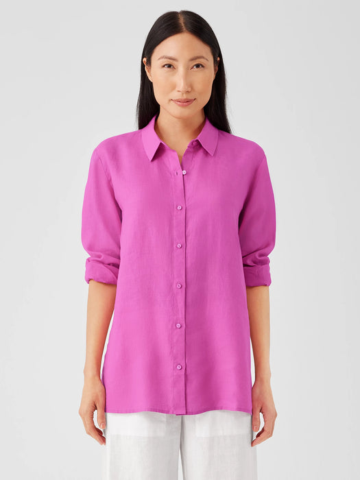 Organic Handkerchief Linen Classic Collar Shirt