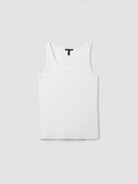 Organic Cotton Stretch Rib Slim Tank