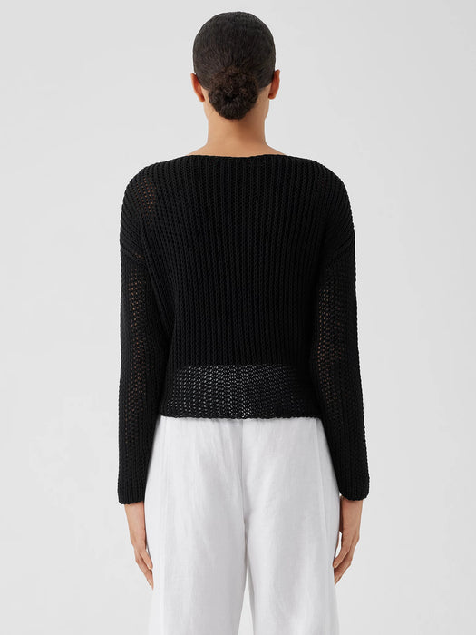 Peruvian Organic Cotton Cord Bateau Neck Top