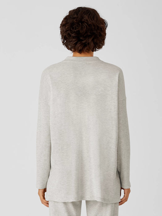 Cozy Waffle Knit Mock Neck Top