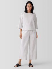 Organic Cotton Ripple Checkered Box-Top