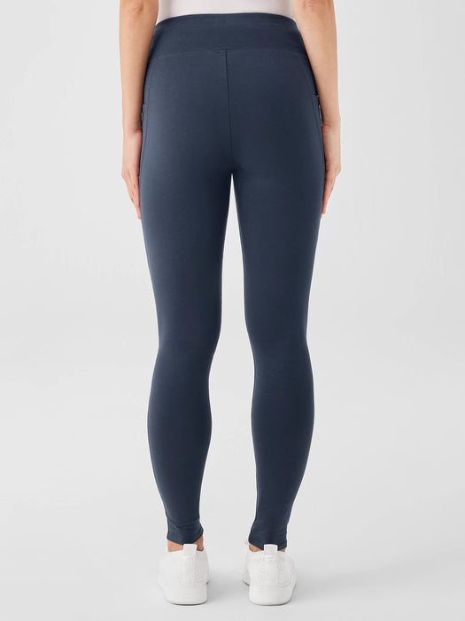 Pima Cotton Stretch Jersey High-Waisted Leggings