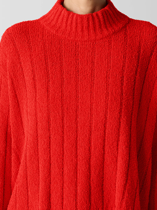 Cotton Fluff Rib Turtleneck Top